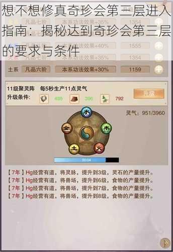 想不想修真奇珍会第三层进入指南:揭秘达到奇珍会第三层的要求与条件